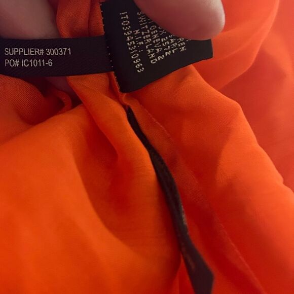 Ralph Lauren Black Label 100% Mulberry Silk Orange Button Up Top Size 2 525.00 - Picture 12 of 13